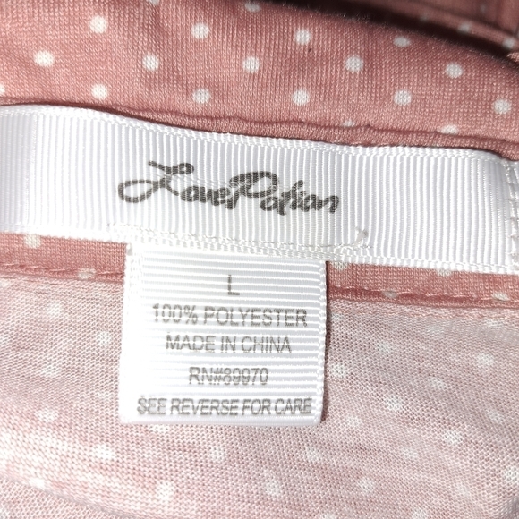 Love potion polka Dot button Up Blouse size large 5/$25 - Picture 3 of 3